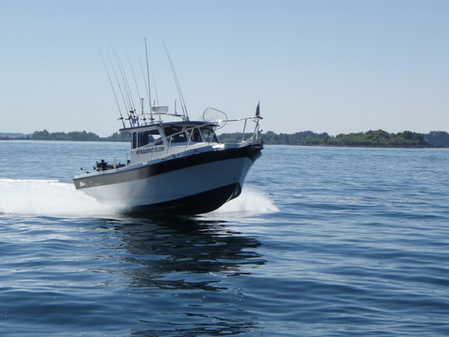 BAMF Fishing Boat used by Big Blue Charters during Alaska Fishing trips.