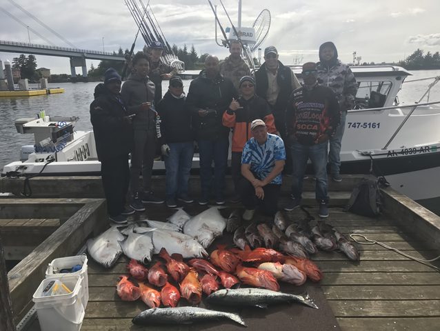 Fishing group with a great day's catch! Big Blue Charters