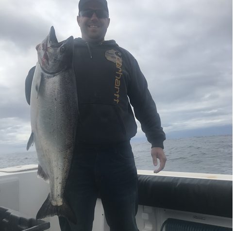 Catching Big Salmon in Sitka! Big Blue Charters