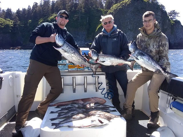 June 24, 2019 - Excellent Salmon fishing day with Big Blue Alaska Fishing Charter.