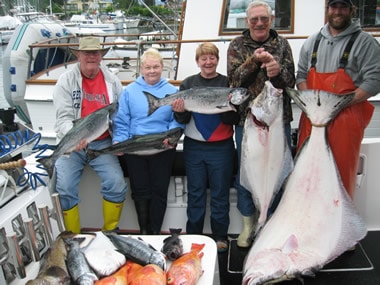 Sitka, Alaska Salmon and Halibut fishing with Big Blue Charters