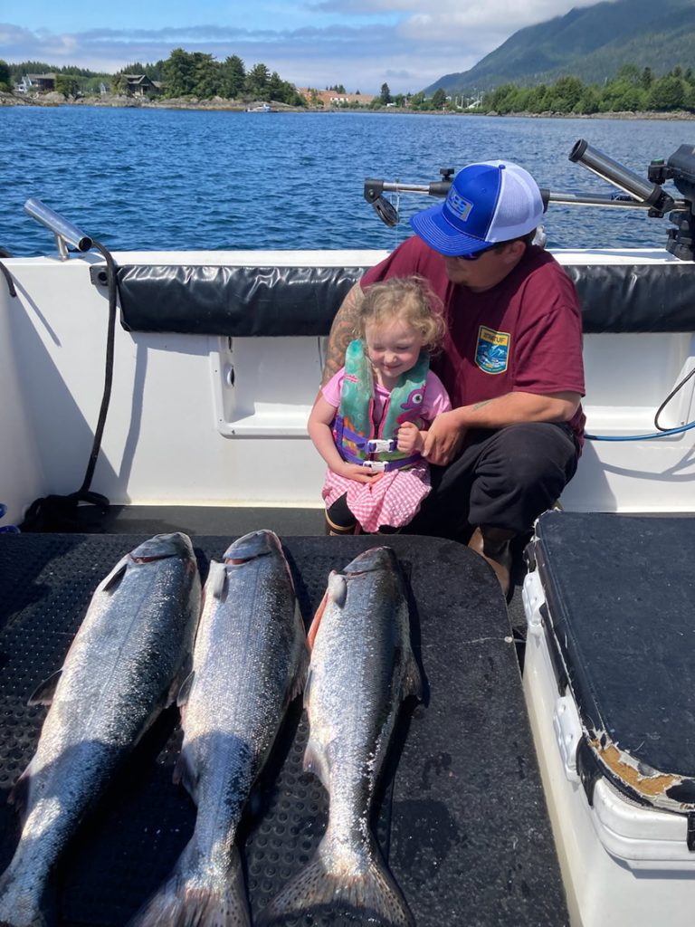A day with dad, catching Salmon in Alaska with Big Blue Charters!