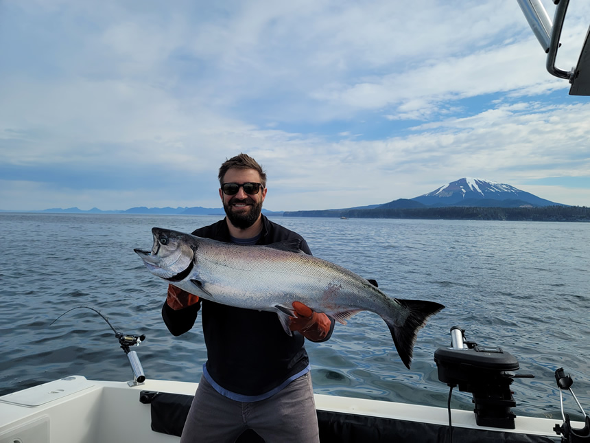 June 5, 2022 - Salmon Fishing with Big Blue Charters, Alaska.